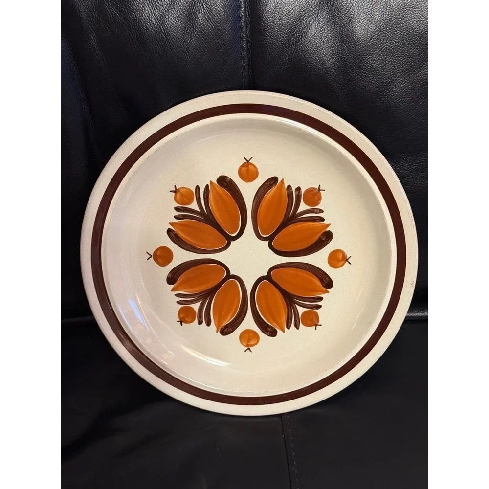 MCM  12" Serving Plate Vintage 1970s Floral 201Sevillle Stonecrest‎ Korea Retro